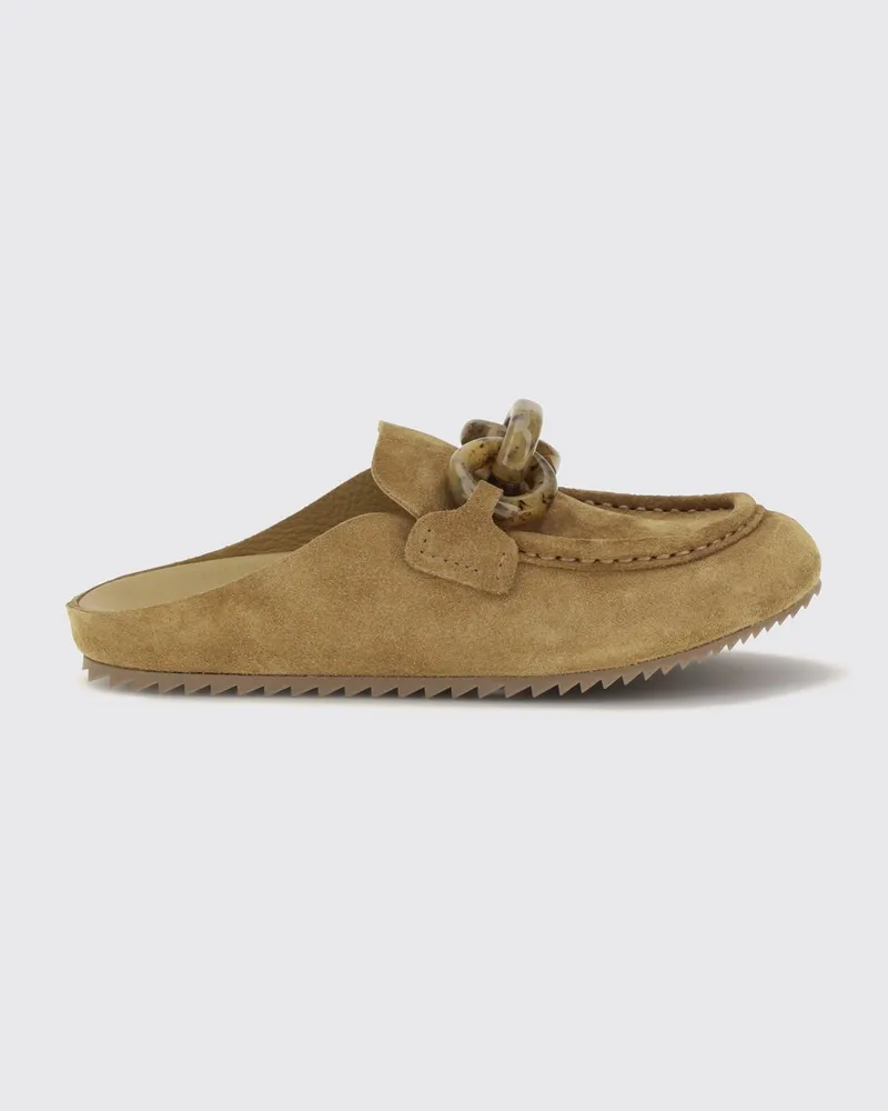 Pedro Garcia Mules aus Veloursleder mit gekerbter EVA-Sohle Braun