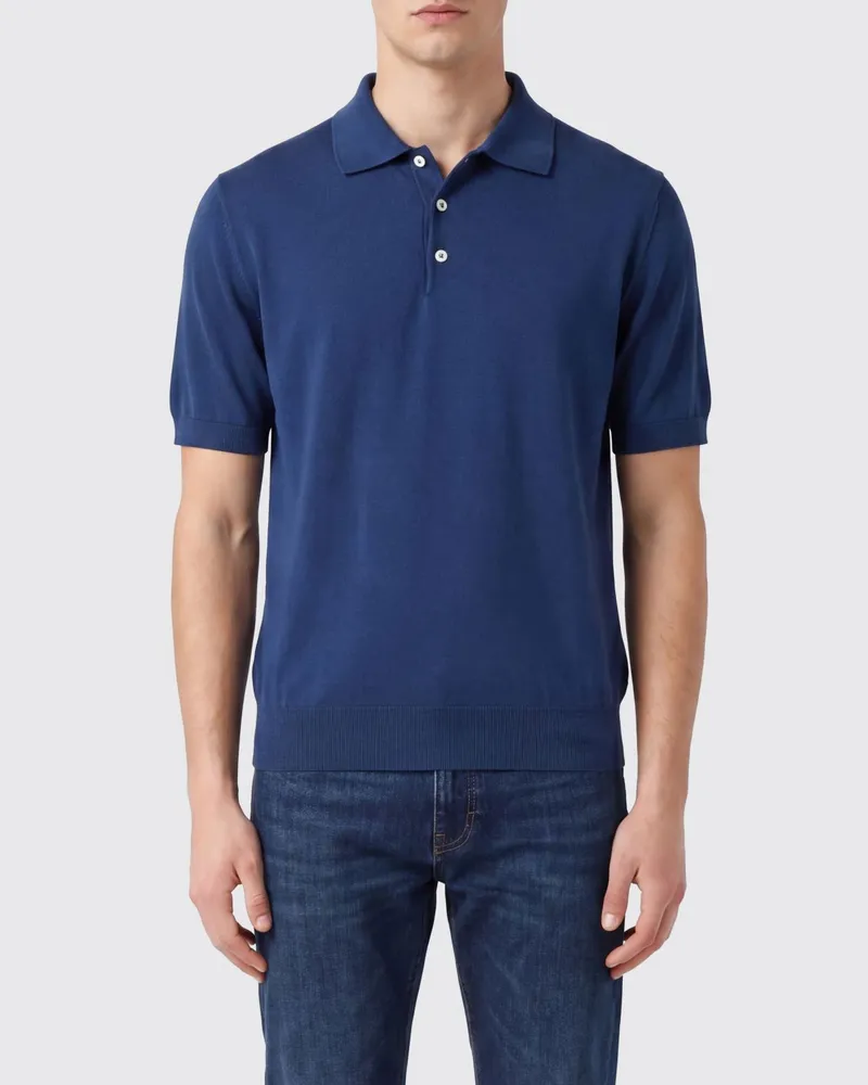 Brunello Cucinelli Strickpolo Grau