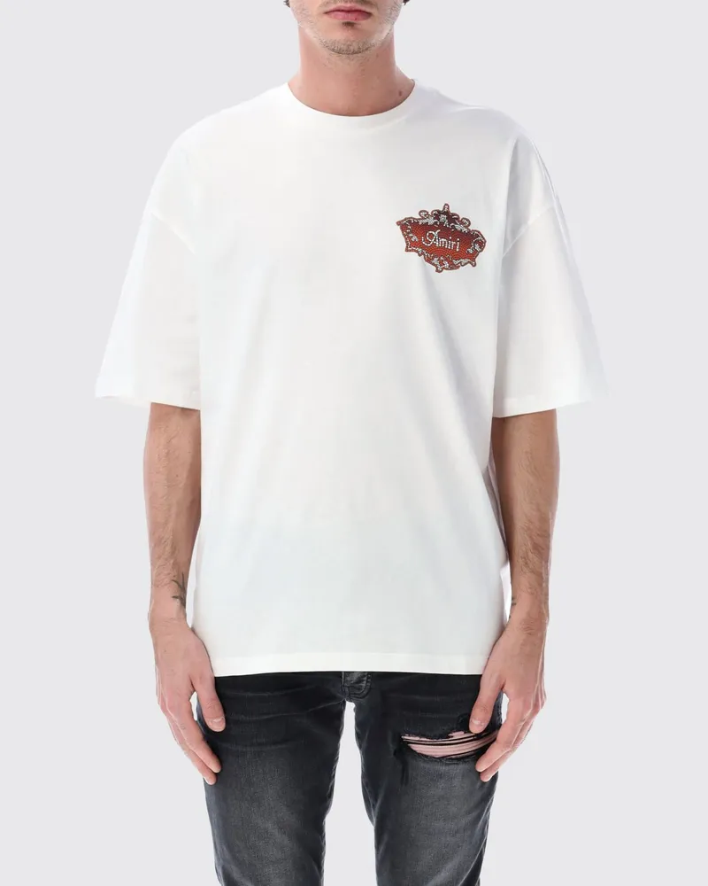 Amiri T-shirt herren Ivory