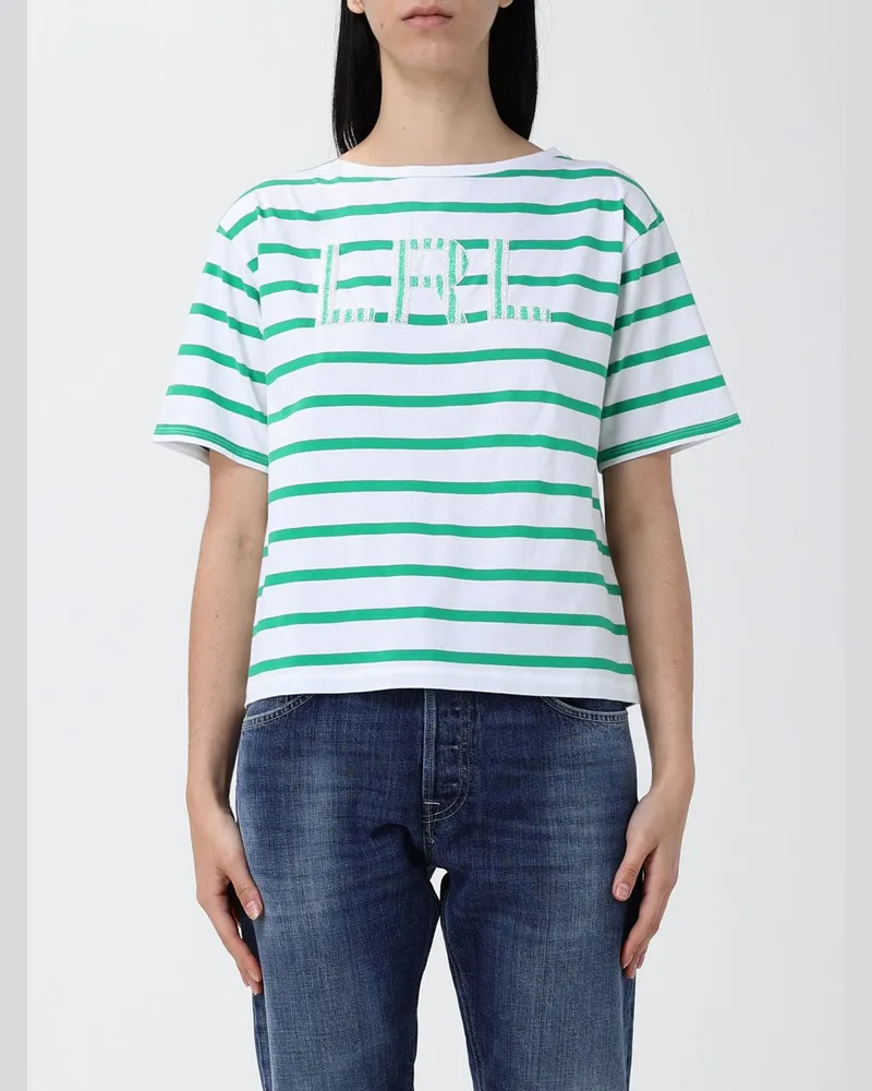 Ralph Lauren Gestreifte Baumwoll-T-Shirts Weiss