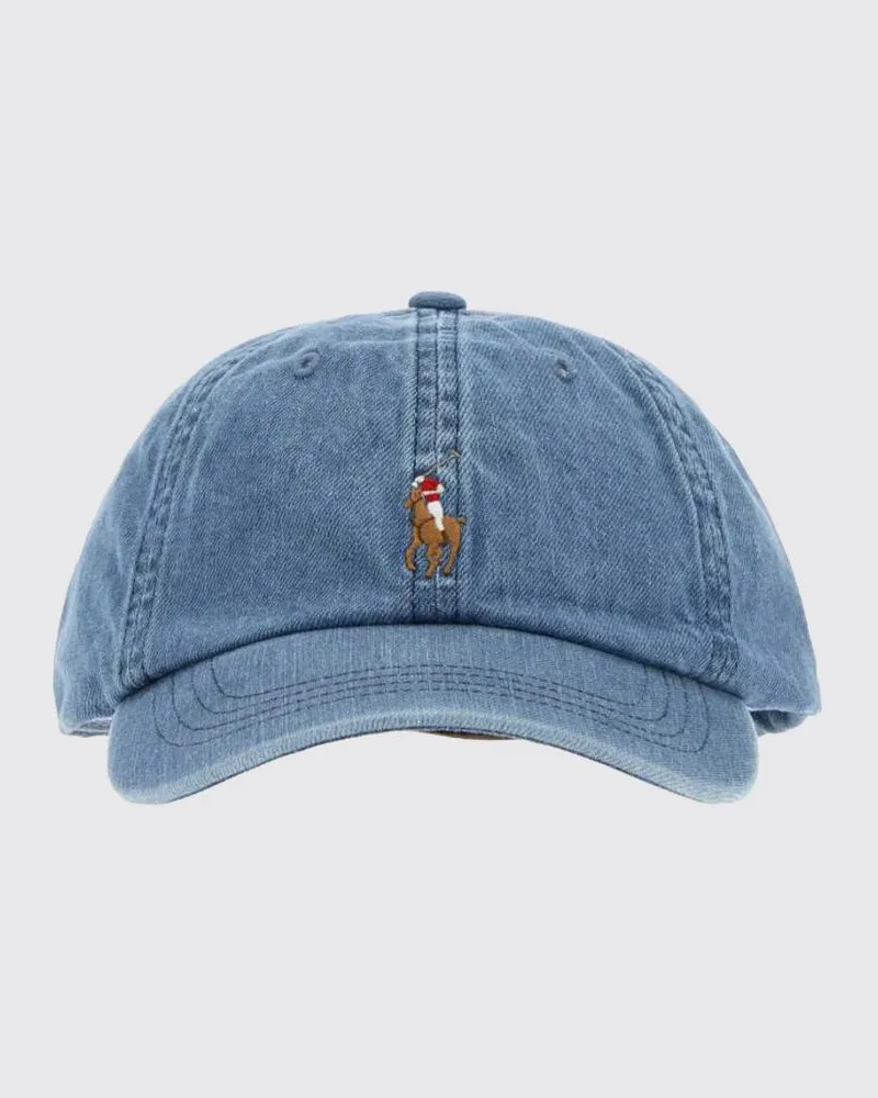 Ralph Lauren Baseballcap aus Baumwolldenim mit Logo Denim
