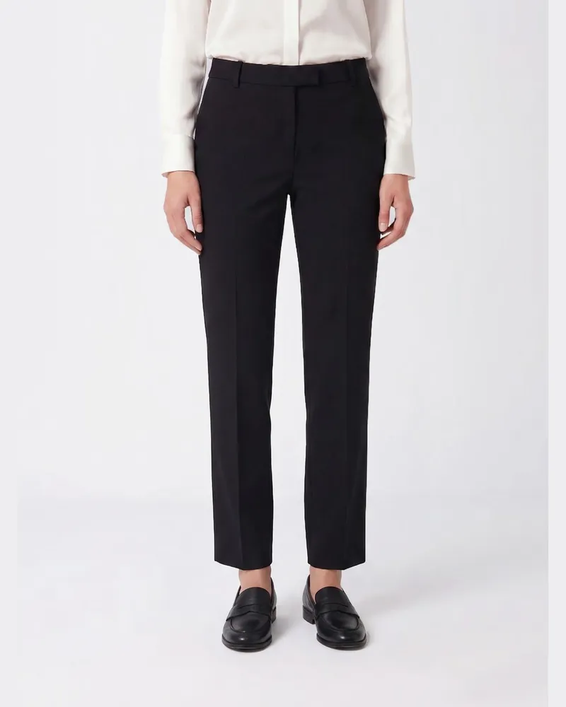 Max Mara Klassische Cady-Hose Schwarz