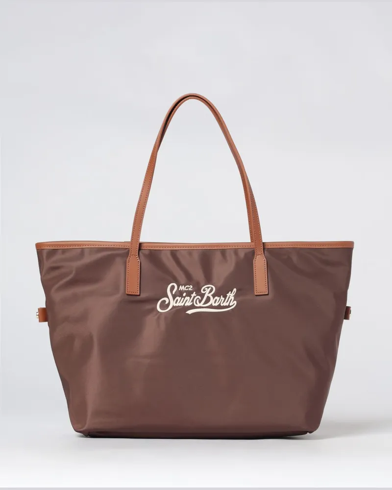 MC2 Saint Barth Nylon-Umhängetasche mit Logo Braun
