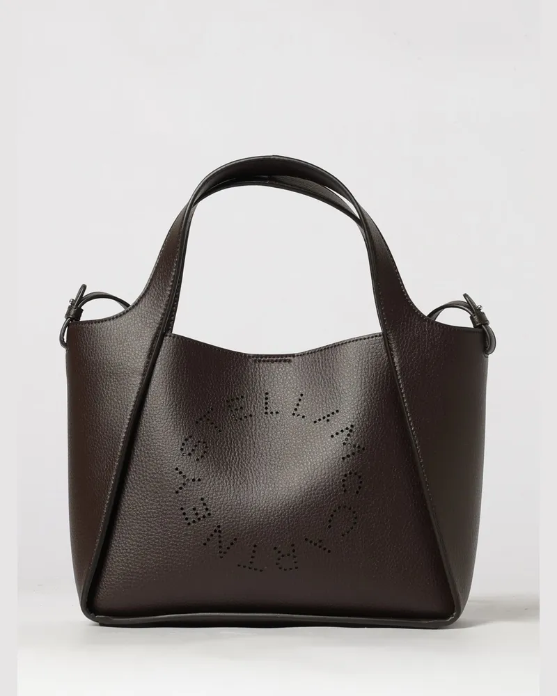 Stella McCartney Handtasche aus Kunstleder mit perforiertem Logo und Riemen Braun