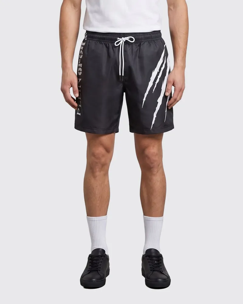 Philipp Plein Jogging-Shorts aus Stretch-Funktionsgewebe Schwarz
