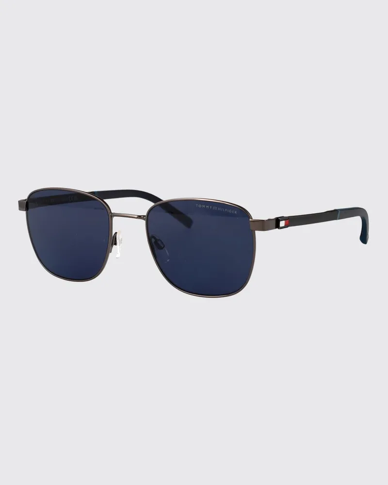 Tommy Hilfiger Aviator-Sonnenbrille aus Metall mit emailliertem Logo Grau