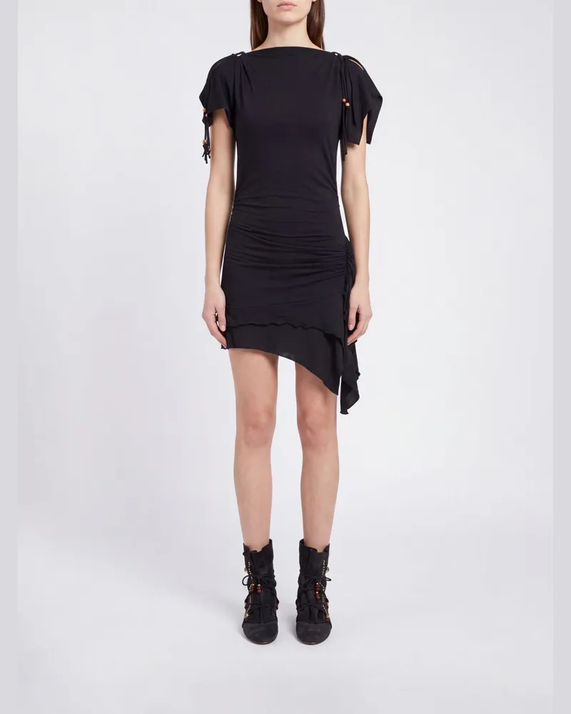 Isabel Marant Janick Baumwollkleid Schwarz