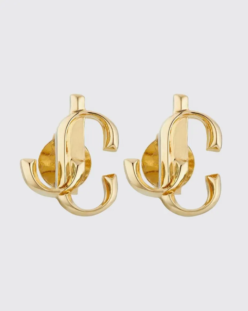 Jimmy Choo Ohrstecker mit JC-Monogramm aus goldfarbenem Metall Gold