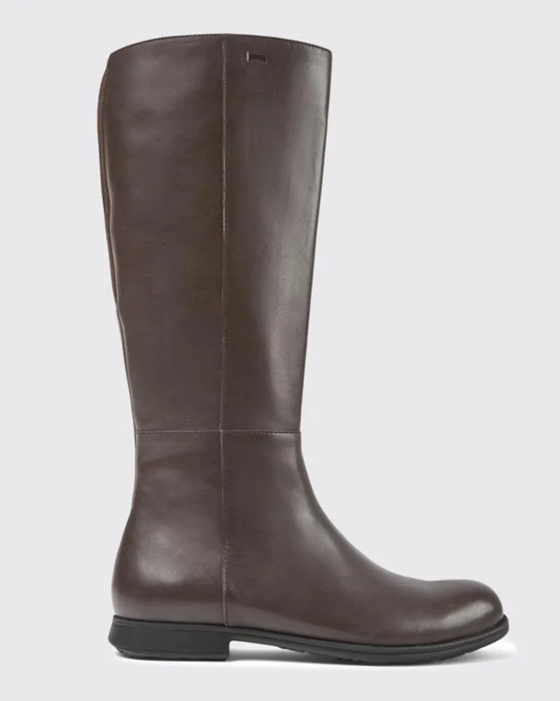 Camper Damen Flache Stiefeletten Braun