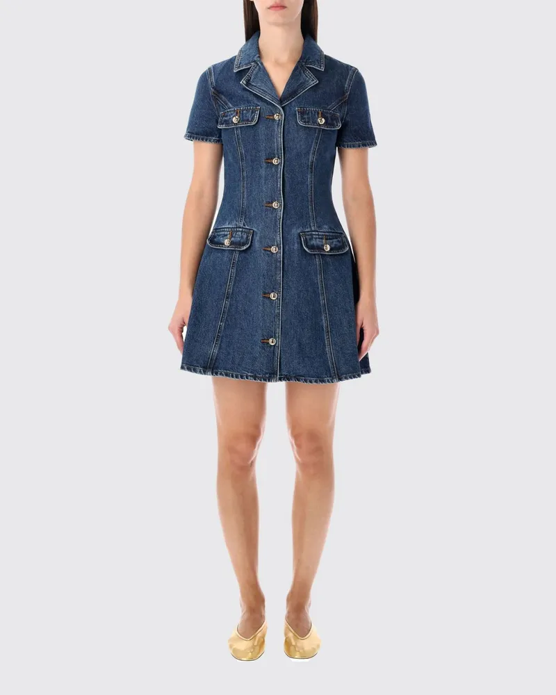 Self-Portrait Kleid damen Blau