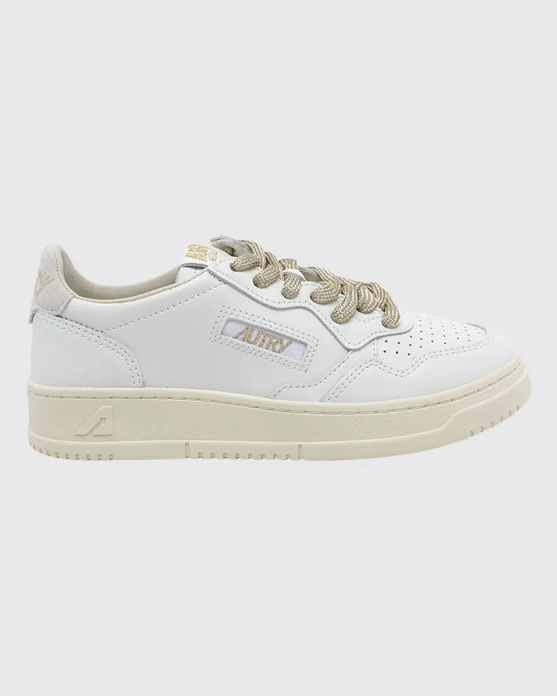 AUTRY Medalist Low Sneakers aus glattem Kalbsleder mit perforierter Spitze Weiss