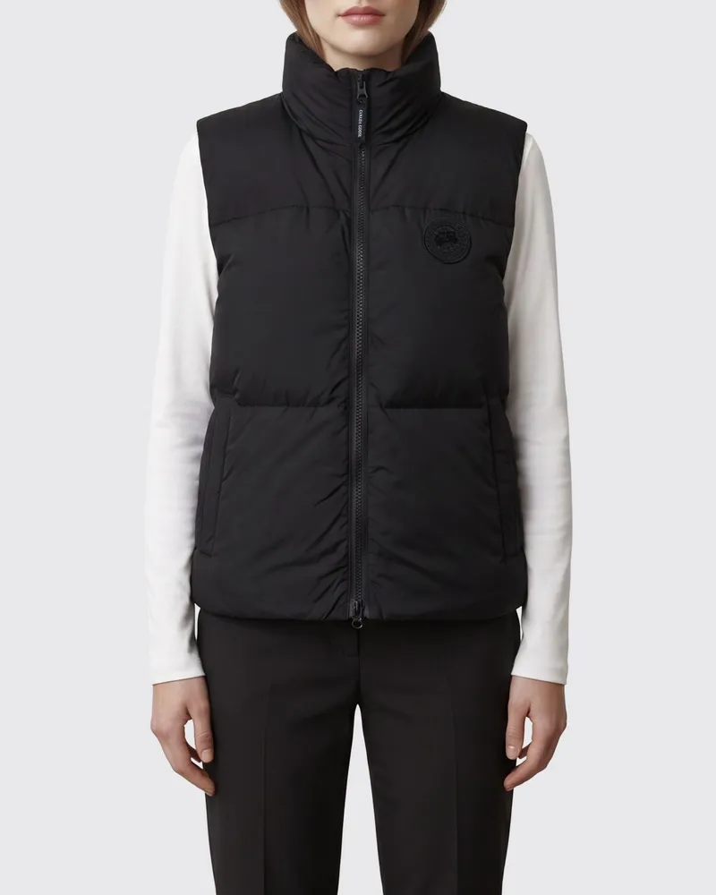 Canada Goose Gesteppte Daunenweste Fallon aus Nylon mit Trichterkragen Schwarz