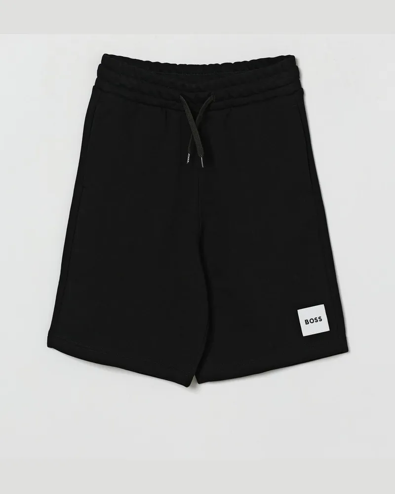 HUGO BOSS Baumwoll-Jogging-Shorts mit Logo Schwarz