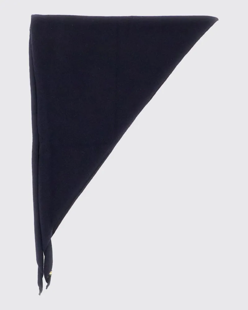 extreme cashmere Dreieckiger Kaschmir-Mischschal mit offener Kante Blau