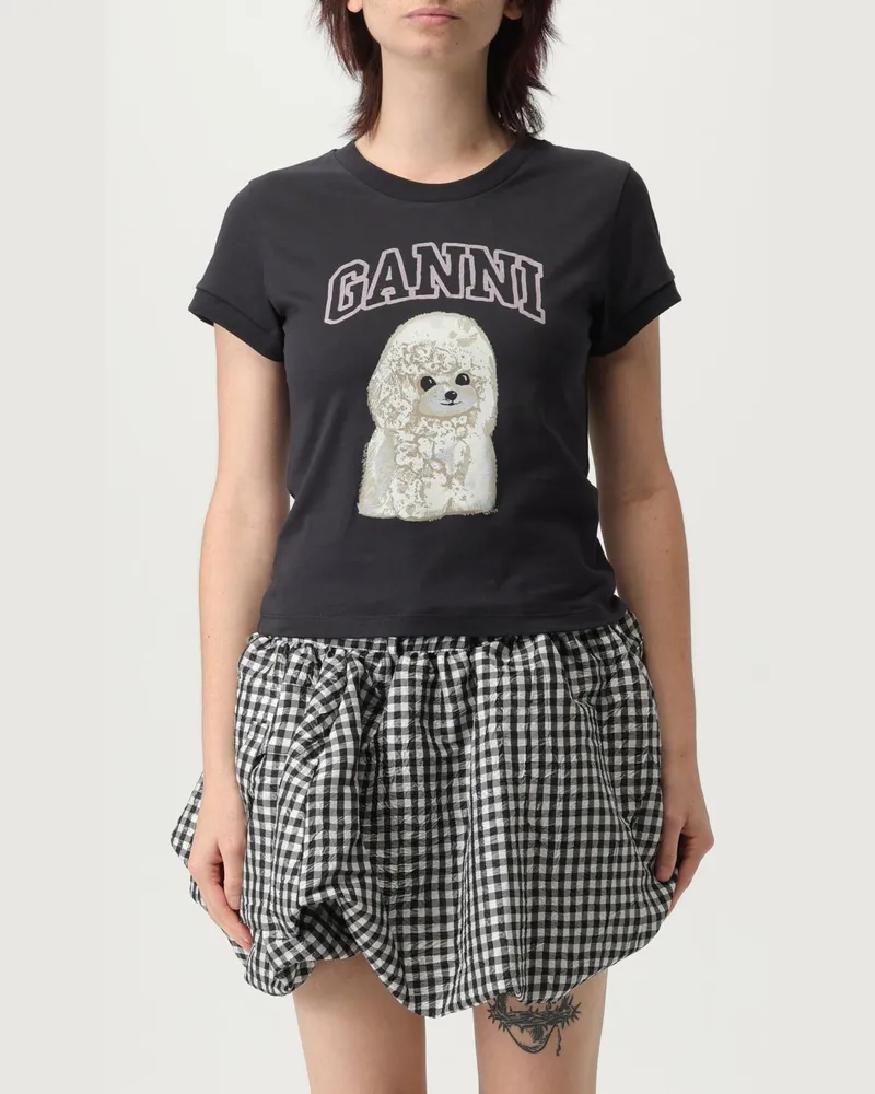 Ganni T-shirt damen Grau