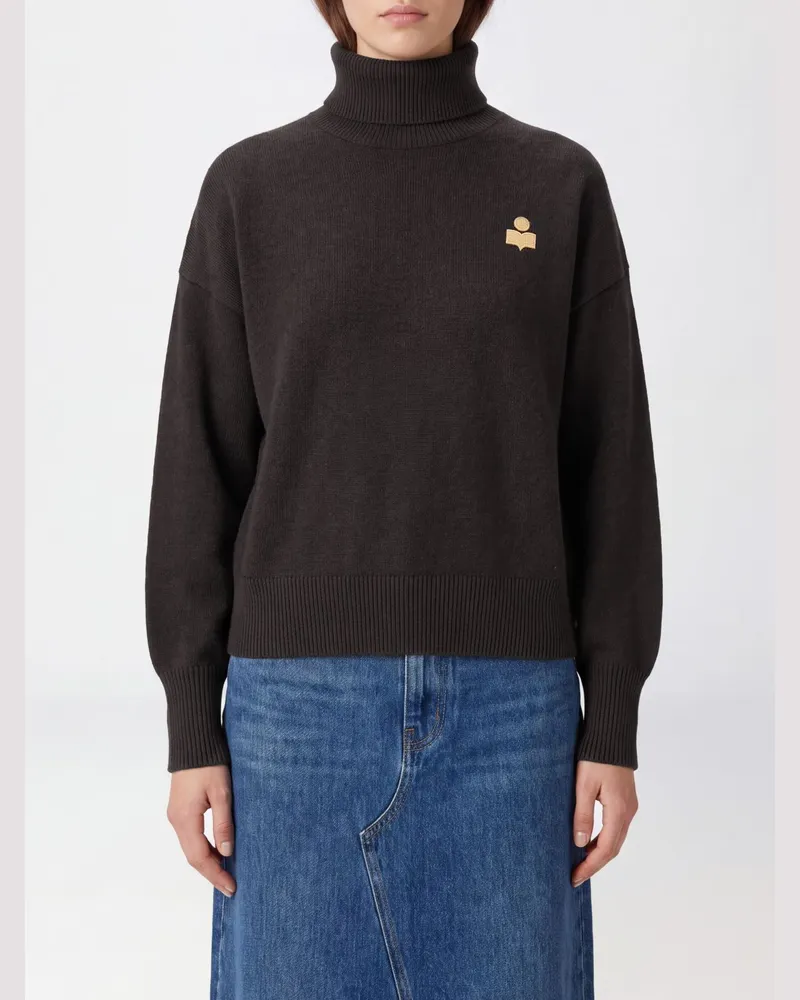 Étoile Isabel Marant Rollkragenpullover aus Baumwoll-Woll-Mischung mit Kontrastlogo Earth