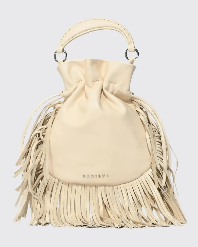 Orciani Juice Jungle Ledertasche mit Fransen Butter