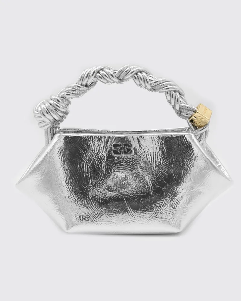 Ganni Schultertasche damen Silber
