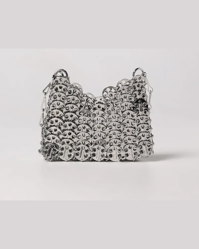 Paco Rabanne Schultertasche damen Paco Silber