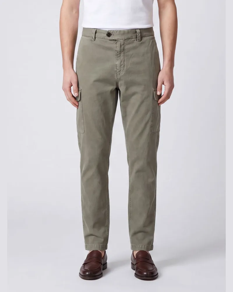 Brunello Cucinelli Slim-Fit-Cargohose aus Baumwolle von Grün