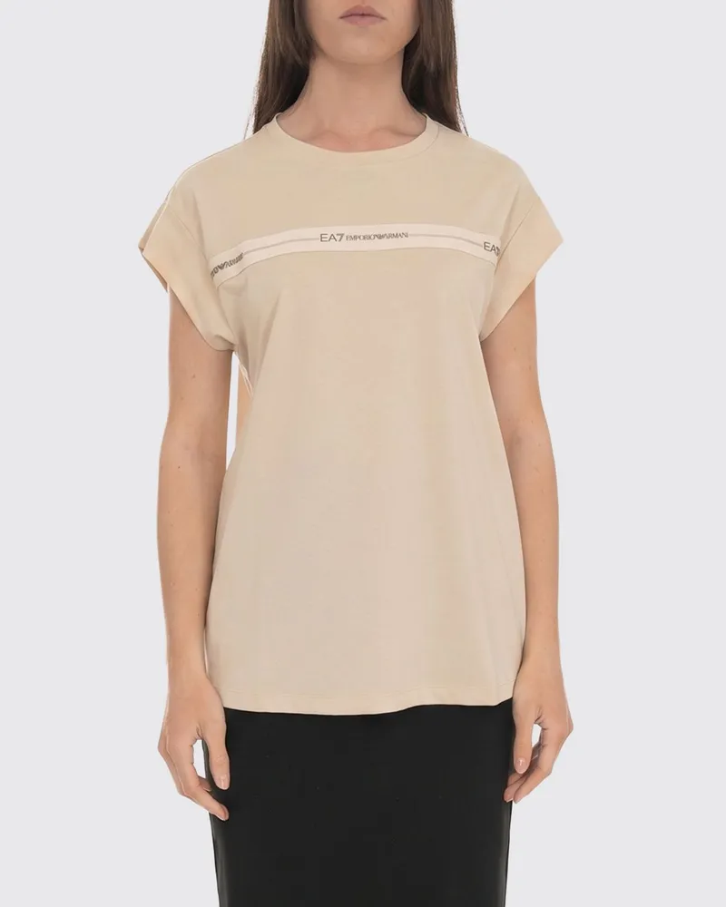 EA7 T-shirt damen Beige