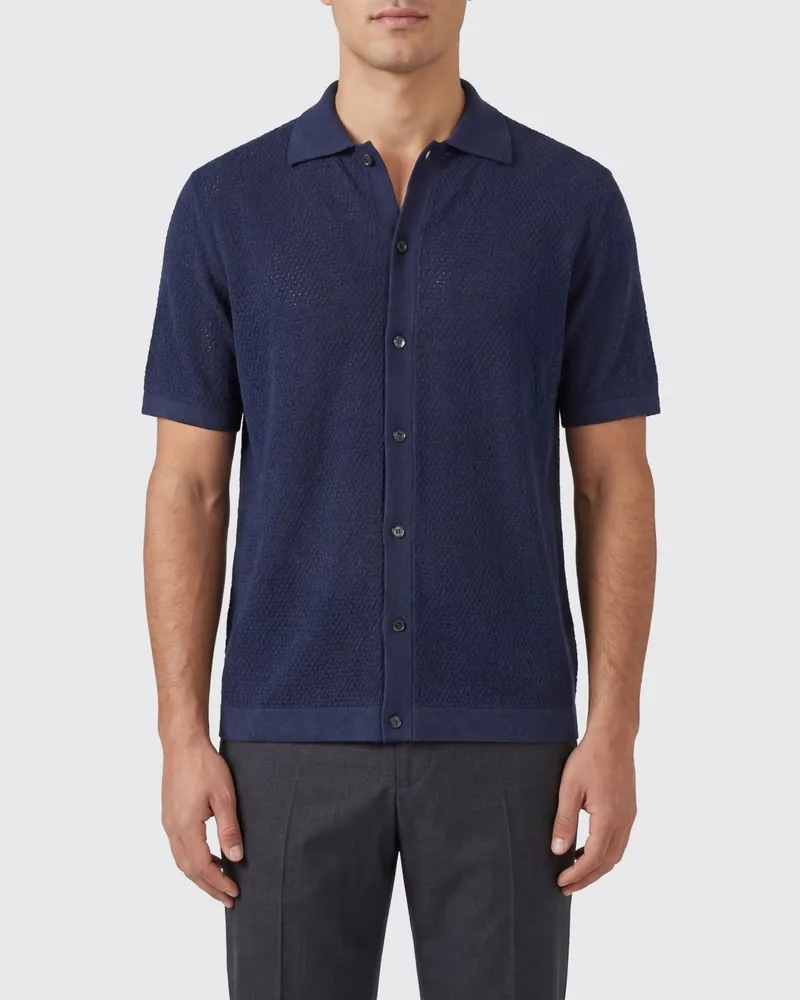 Roberto Collina Hemd herren Blau