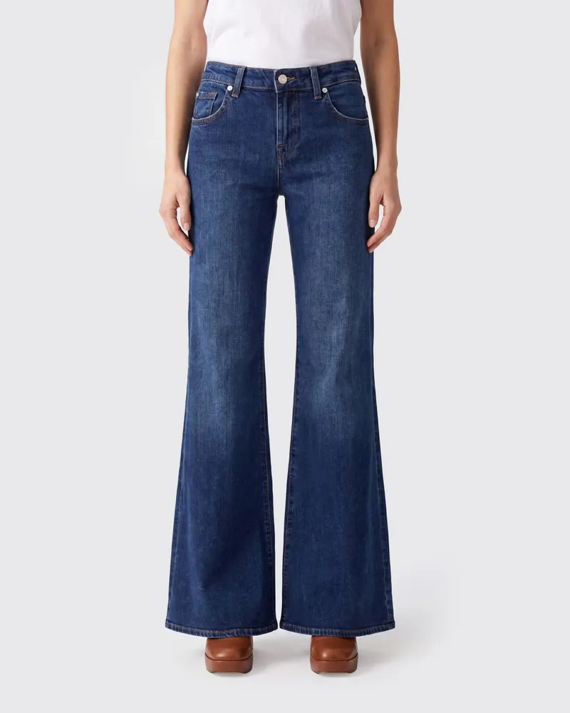 7 for all mankind Flare-Jeans mit hoher Taille von aus Stretch-Denim Blau