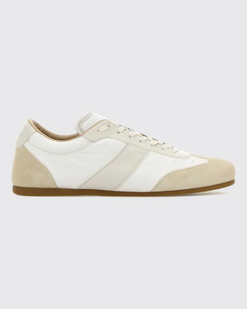 Christophe Lemaire Gesteppte Soft Sneakers aus Leder und Nylon Weiß