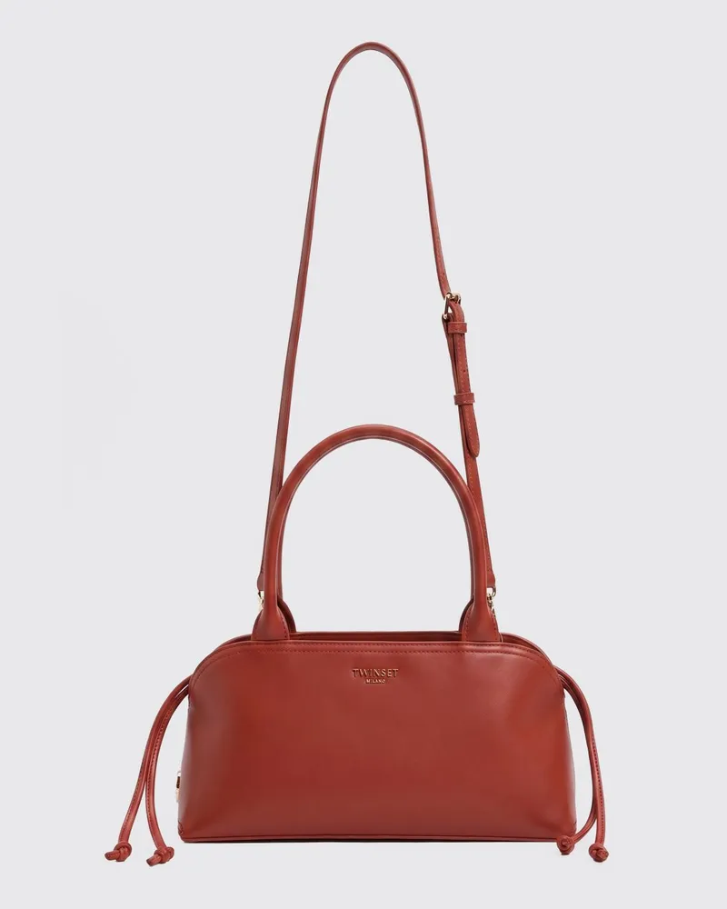 Twin-Set Kunstleder-Tasche Braun