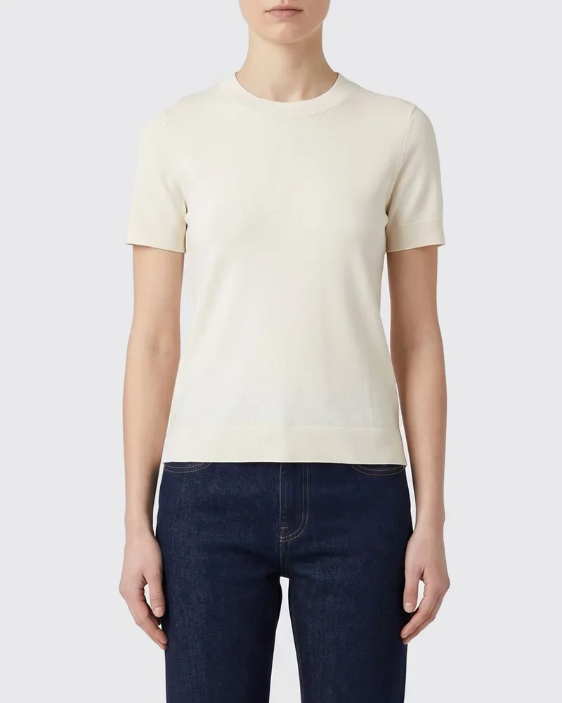 Calvin Klein Slim Fit T-Shirt aus Viskosemischung mit Rundhalsausschnitt Cream