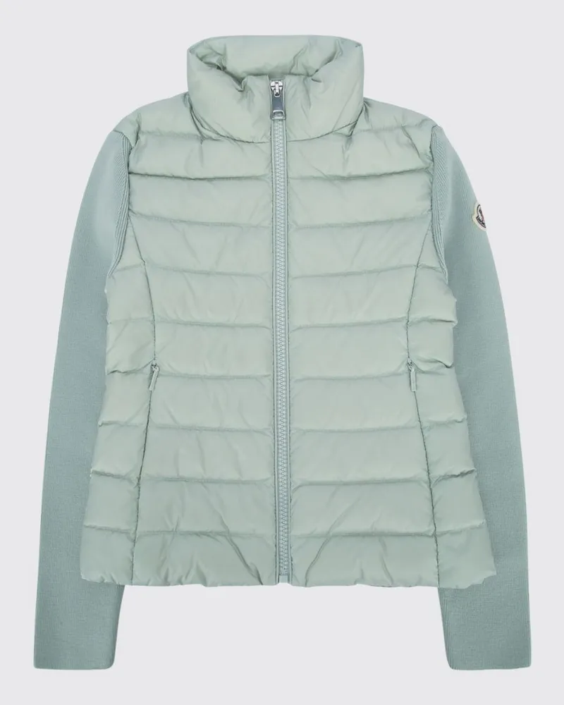 Moncler Daunenjacke aus Nylon und Schurwolle Grau