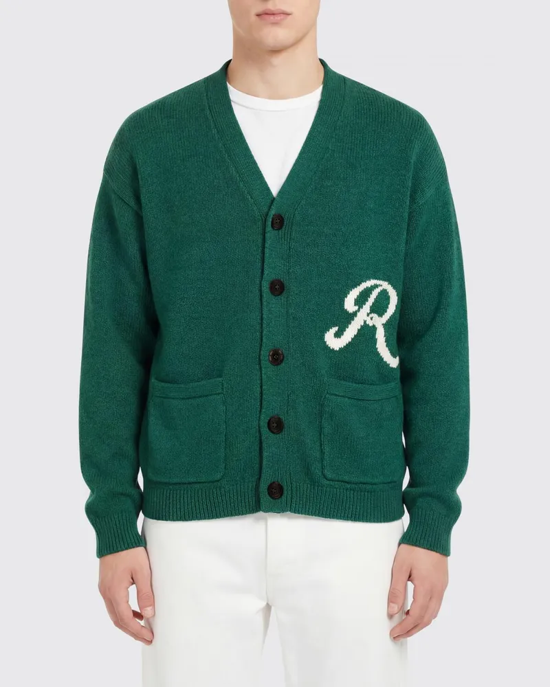 Ralph Lauren Cardigan aus Baumwollmischgewebe mit Logo Grün