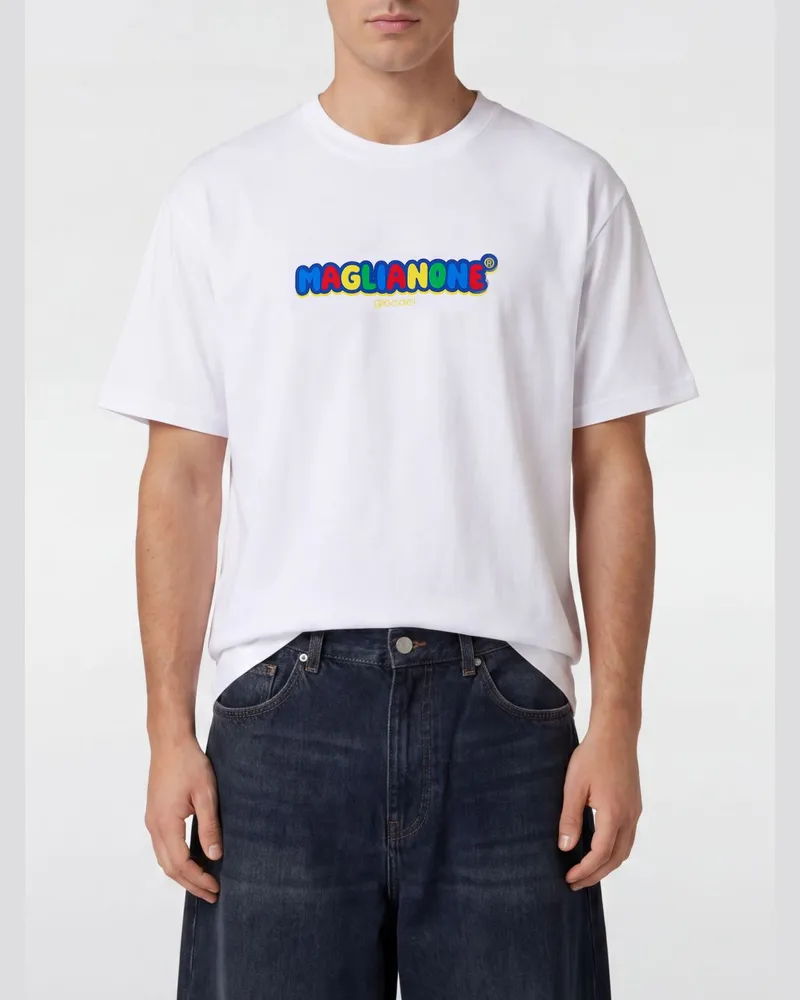 Magliano Relaxed-Fit T-Shirt von aus Baumwolle mit kontrastierendem Logo Weiß