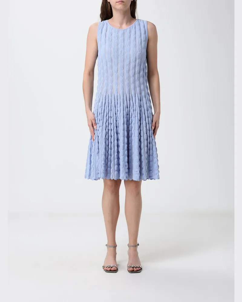 Antonino Valenti Off-Shoulder Mini-Strickkleid Papavero Blau