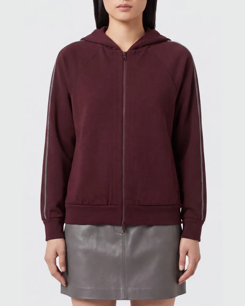 Brunello Cucinelli Sweatshirt damen Weinrot