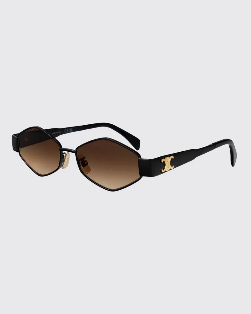 Celine CL40254U Triomphe Sonnenbrille aus Metall Schwarz