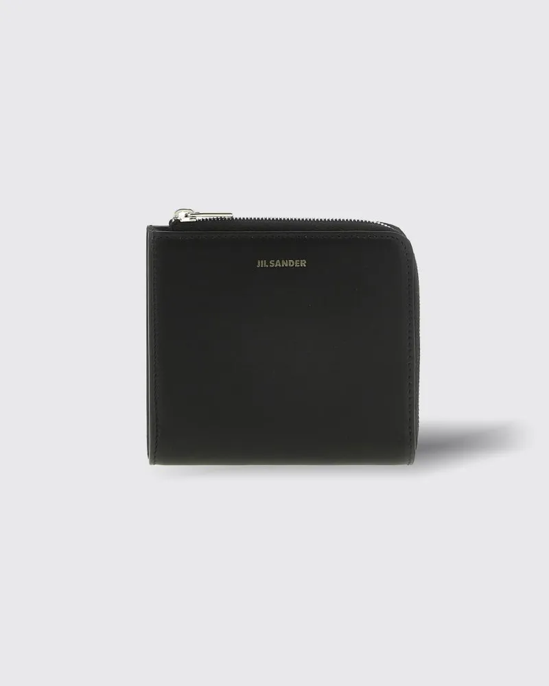 Jil Sander Kreditkartenetui aus Leder Schwarz
