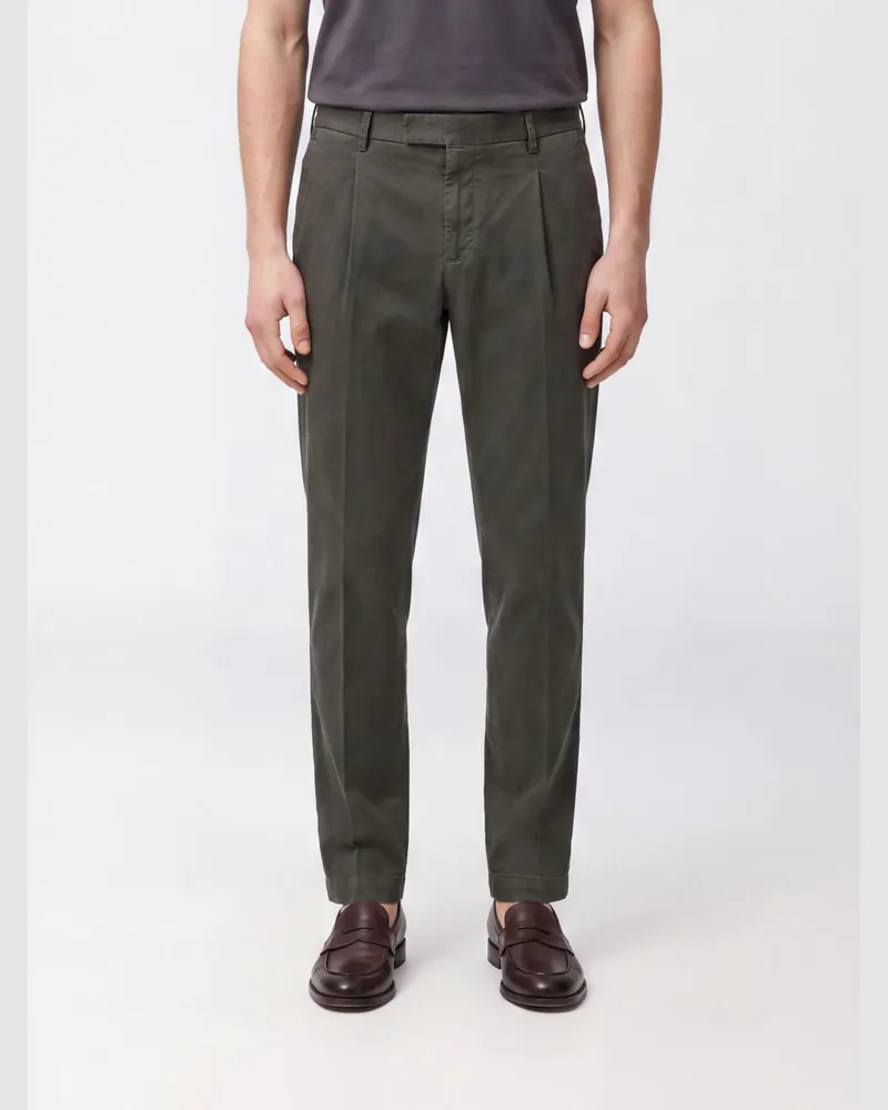 PT TORINO Slim-Fit-Anzughose aus Stretch-Baumwolle mit Bundfalten Grau