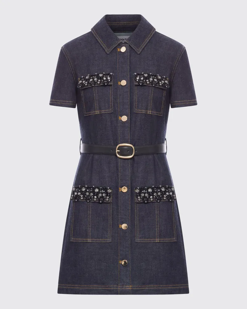 Self-Portrait Kleid damen Blau