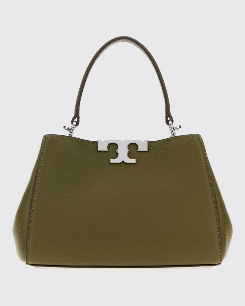 Tory Burch Eleonora Mini-Handtasche aus genarbtem Leder Military
