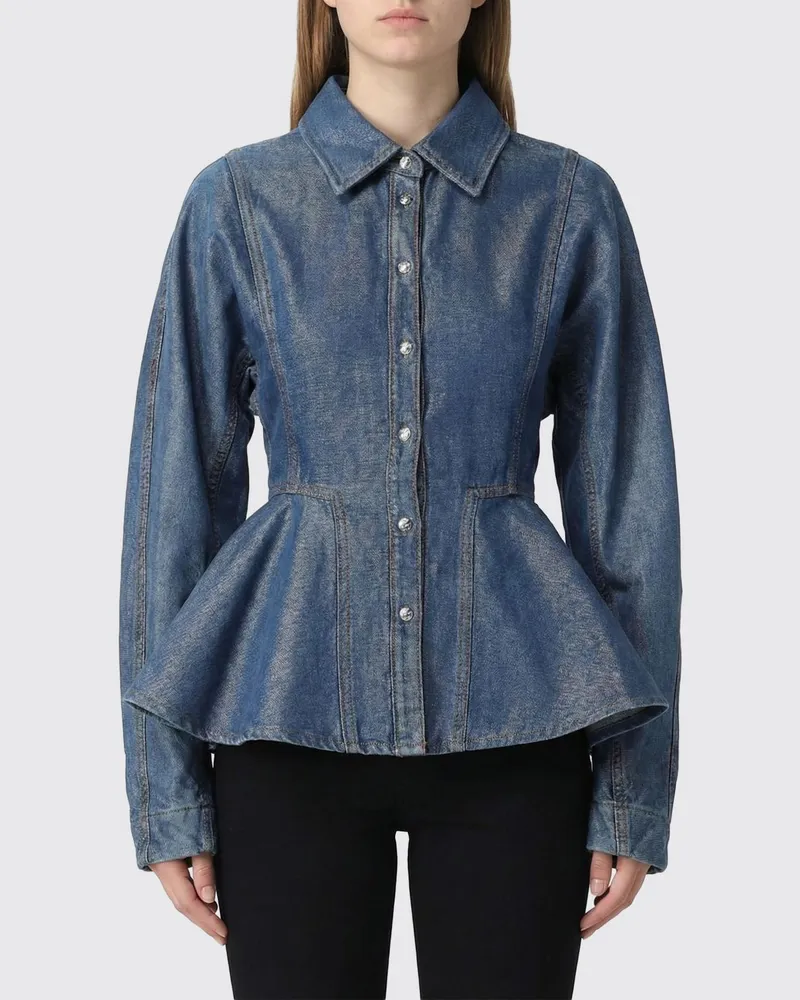 Ganni Hemdbluse damen Blau