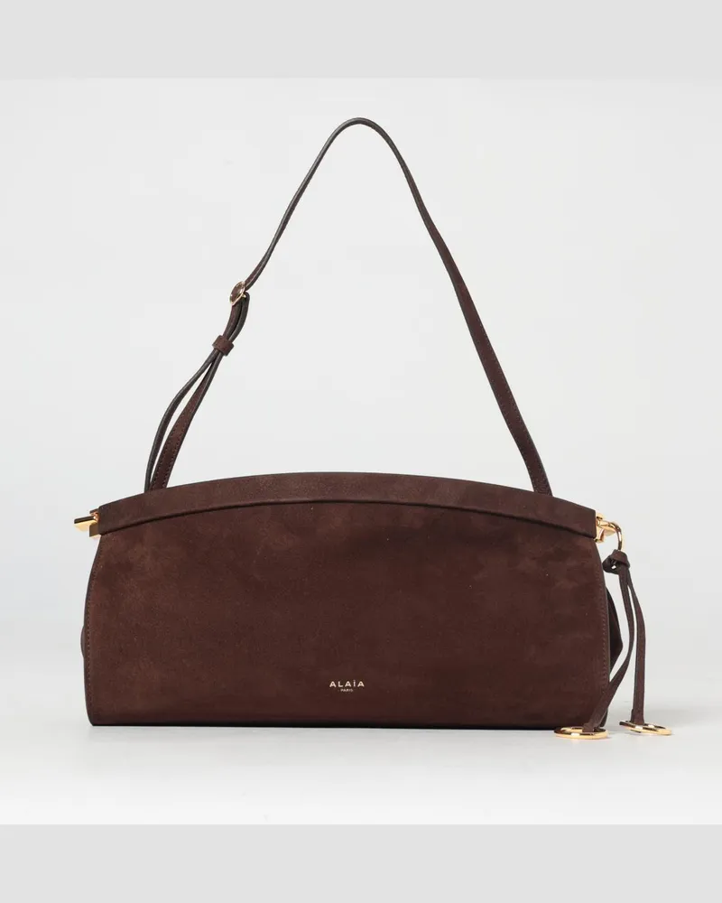 Alaïa Le Click East West Wildledertasche Braun
