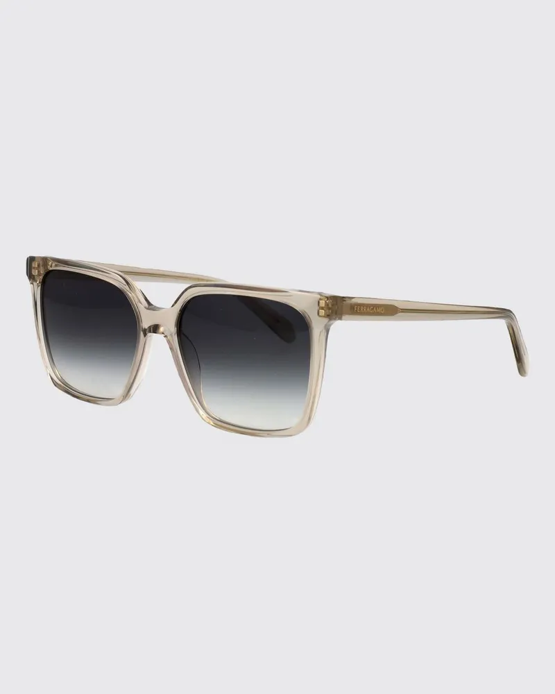 Ferragamo Acetat-Cat-Eye-Sonnenbrille mit Verlaufsgläsern Sand