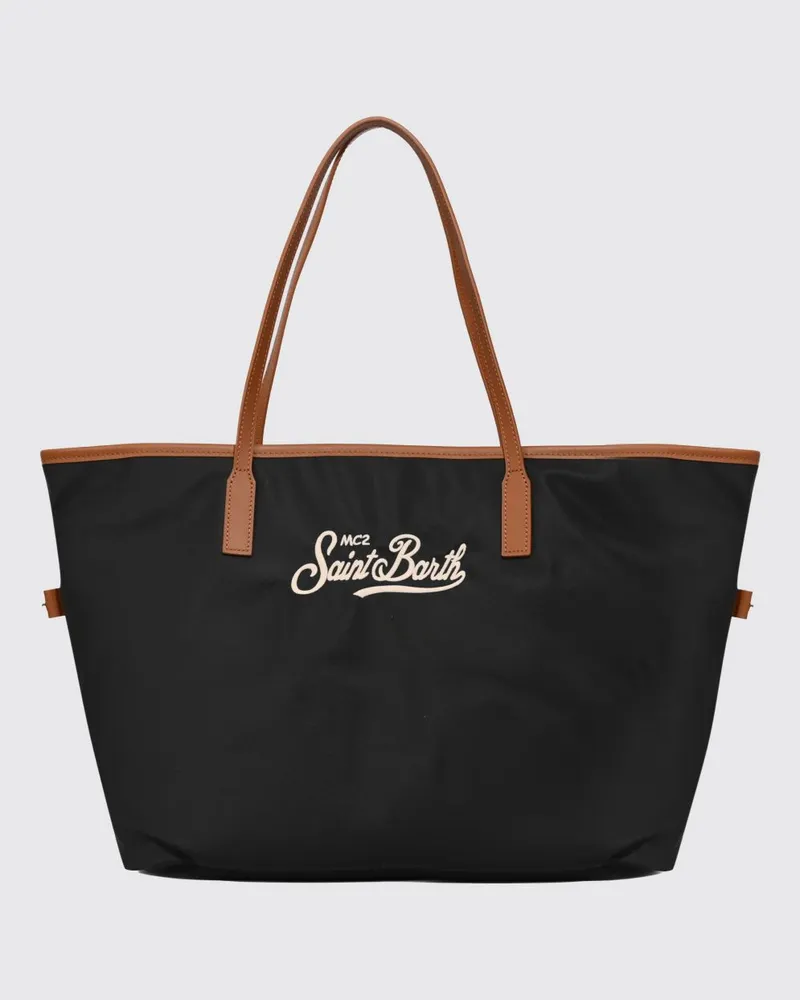 MC2 Saint Barth Nylon-Umhängetasche mit Logo Schwarz