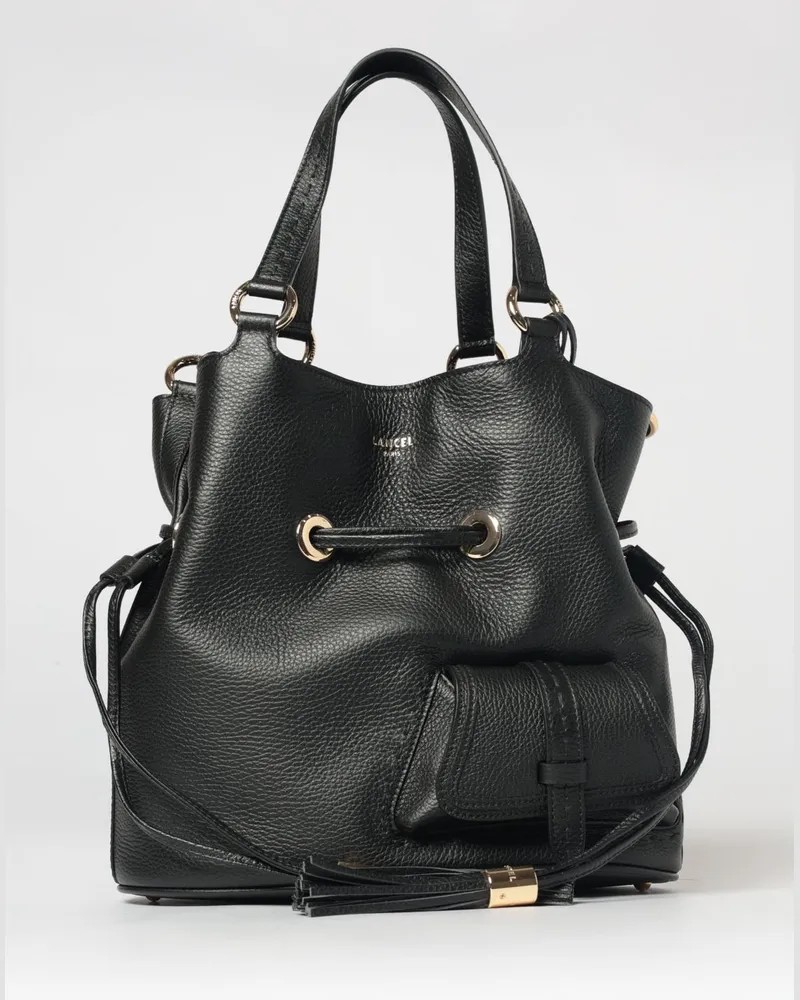 Lancel Premier Flirt Tasche aus genarbtem Leder Schwarz