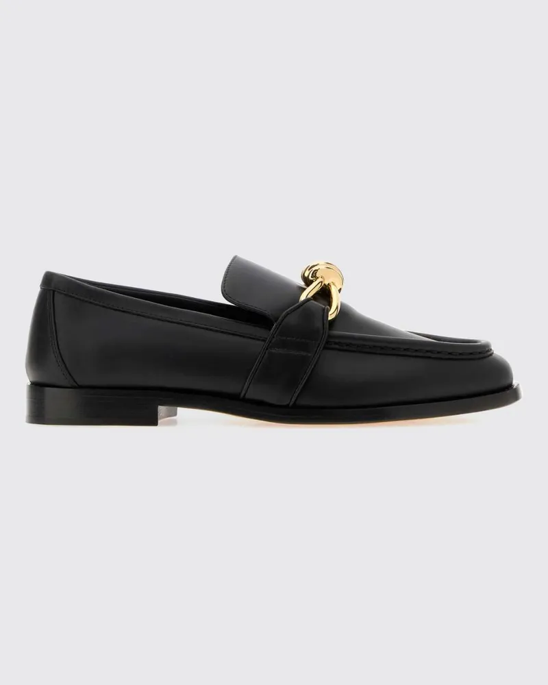 Bottega Veneta Astaire Penny Loafers aus Kalbsleder mit Knot-Charm Schwarz