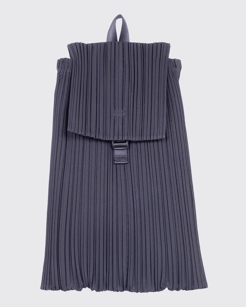 Issey Miyake Rucksack aus plissiertem Polyester Schwarz