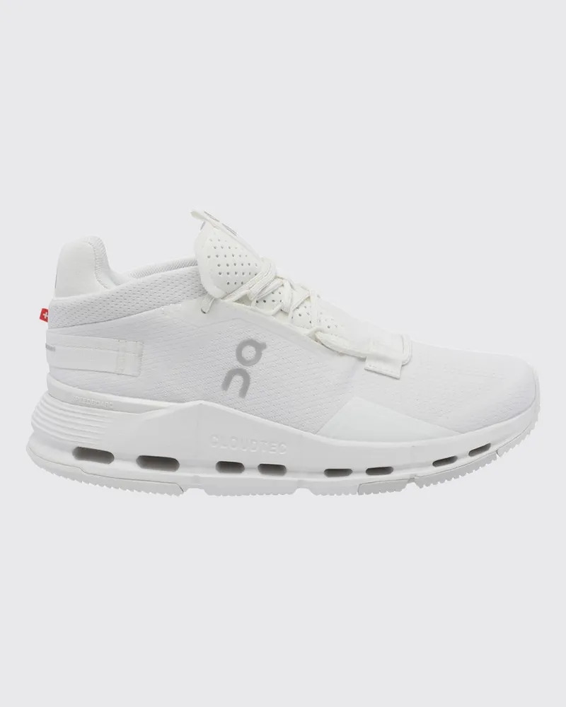 ON Cloudnova 2 Mid-Top-Sneakers aus recyceltem Mesh mit Logo Weiß