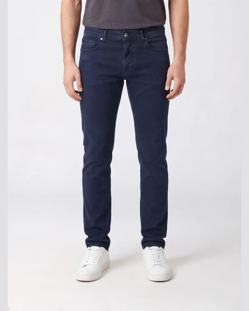 Jacob Cohën Slim-Fit Five-Pocket-Hose aus Stretch-Baumwolle Navy