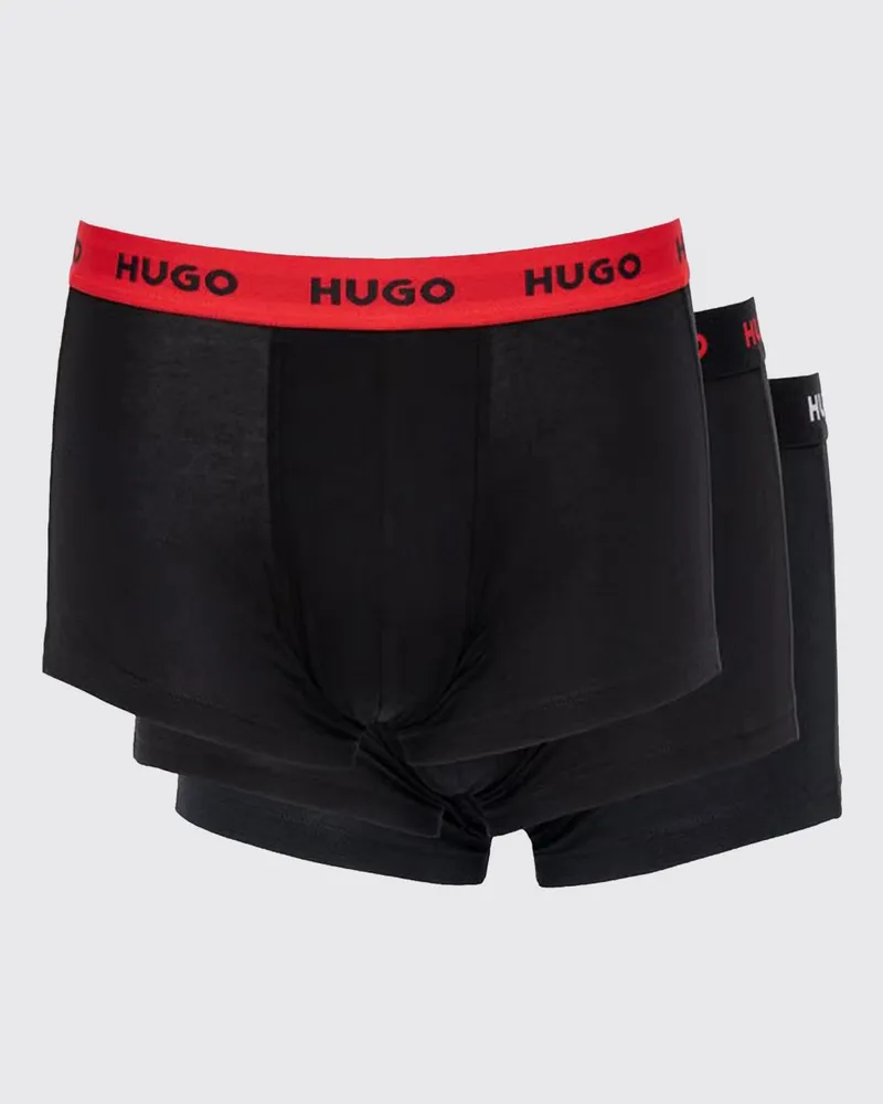 HUGO BOSS Set mit drei Boxershorts aus Baumwolle mit elastischem Bund und Kontrast-Logo Grau